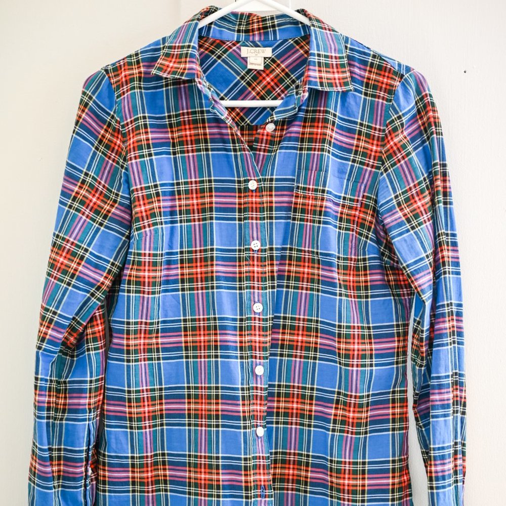 J Crew Women's Plaid Shirt